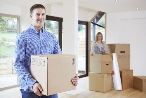 Securely loaded moving van with safety-focused packing