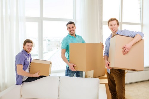 Moving van prepared for a Finsbury Park apartment move