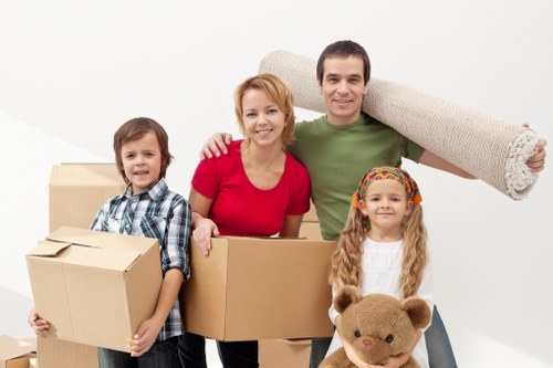 Preparing desks and office items for a Finsbury Park move