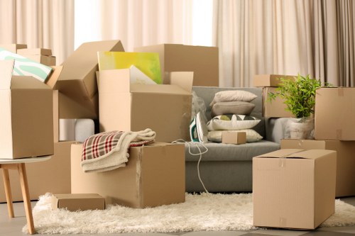 Loading household items into a van for a move in Finsbury Park