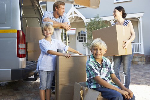 Careful loading for a residential move in North London