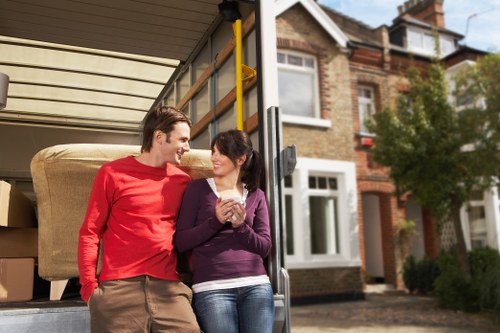 Local removals crew loading items for a home or office move in Finsbury Park