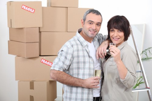 Commercial relocation team managing access and loading in North London
